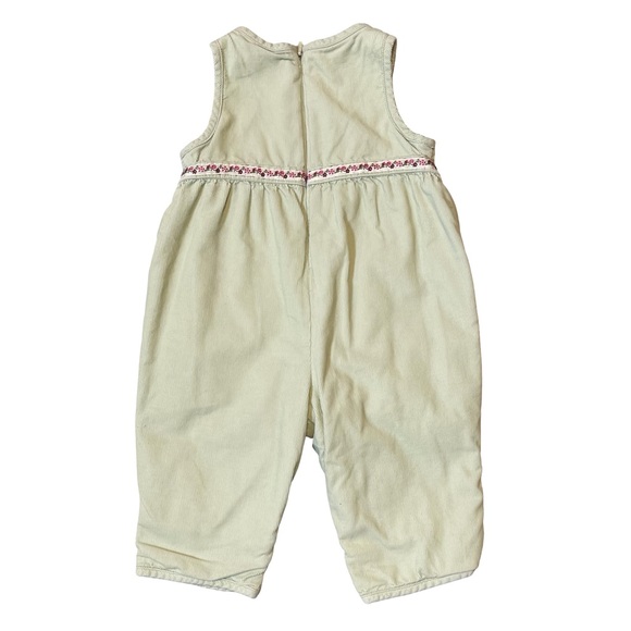 Janie and Jack Aviary Floral Bodysuit and Green Corduroy Overall Set 3 months - Picture 5 of 9